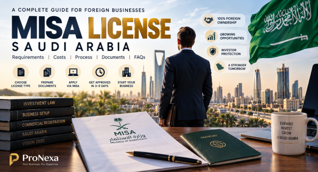 MISA License in Saudi Arabia: 2026 Guide for Foreign Investors